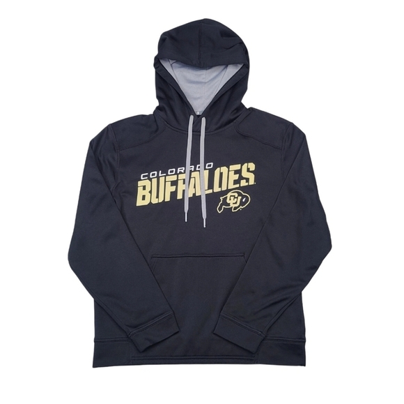 Champion Colorado Buffaloes Men's Hoodie Size Medium Black Soft Shell EUC - Picture 1 of 10